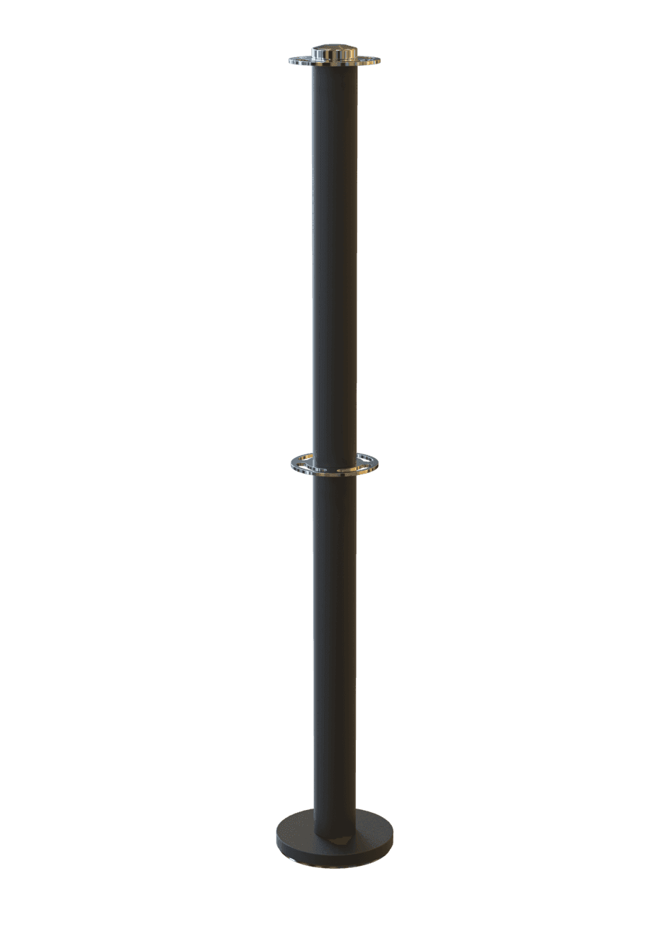 Poste Separador con Cordón Catenaria Dual Magnético